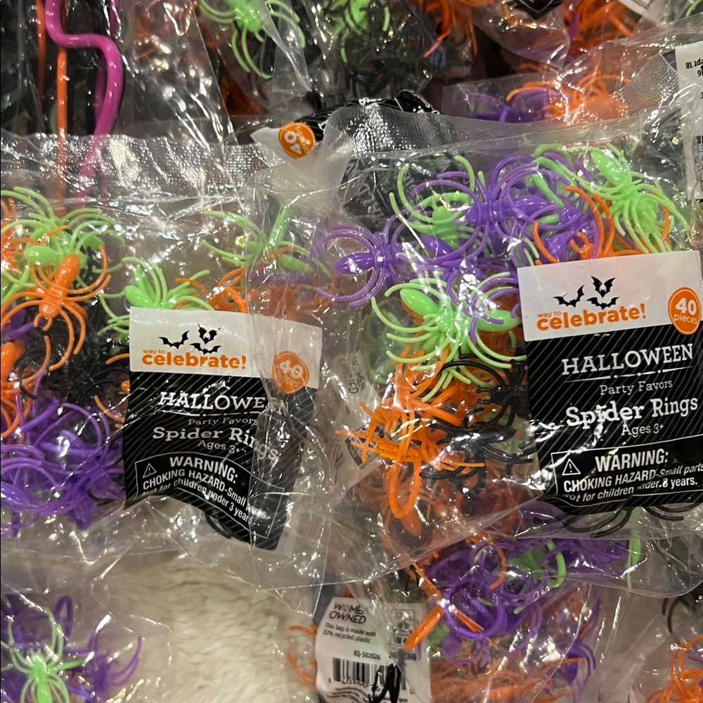Huge lot of Halloween window clings straws spider rings glow sticks - Picture 5 of 10
